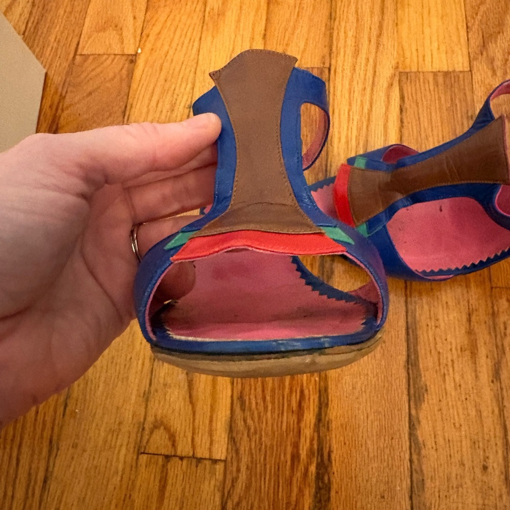Vintage Manolo Blahnik strappy heels 37.5 - Picture 3 of 14